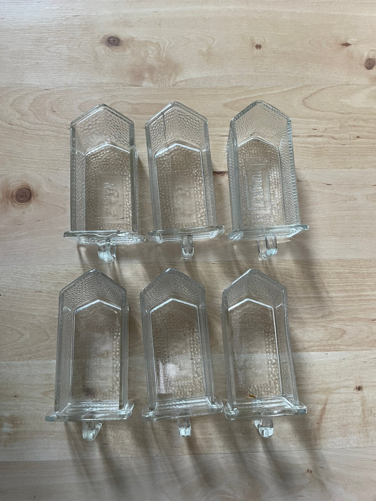 6 kleine gruttersbakjes glas, Ophalen of Verzenden, Gebruikt