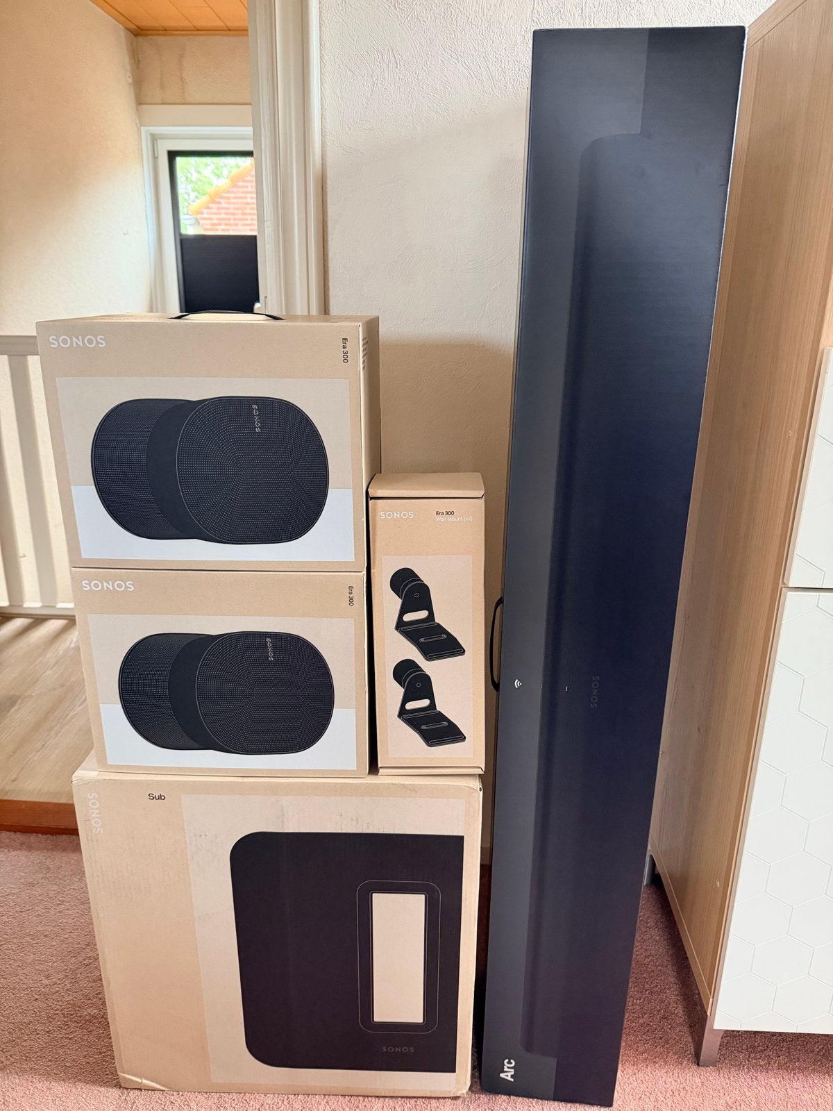 Complete Sonos Set: Arc, Sub Gen 3, 2x Era 300 + muurbeugels, Audio, Tv en Foto, Luidsprekers, Ophalen, Zo goed als nieuw, Surroundset