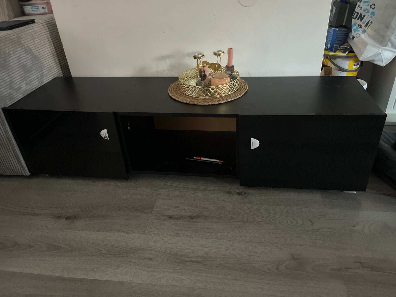 Tv meubel, Ophalen, Overige materialen, Minder dan 50 cm, Gebruikt