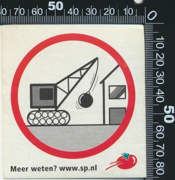 Sticker: SP - Meer weten, Ophalen of Verzenden, Zo goed als nieuw, Bedrijf of Vereniging