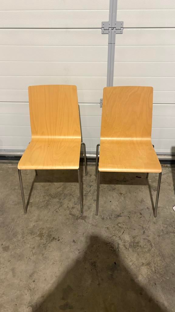 Kantine stoelen stoelen, Ophalen, Gebruikt, Twee, Bruin