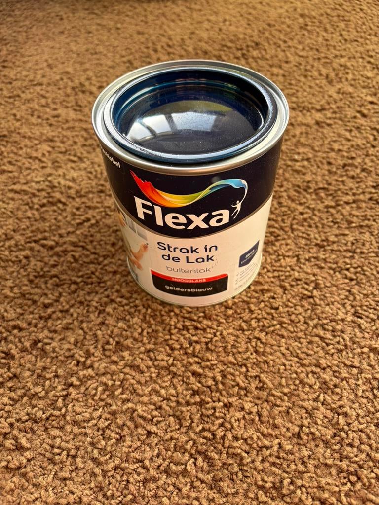 Flexa strak in de lak buitenlak hoogglans Geldersblauw, Blauw, Nieuw, Ophalen of Verzenden, Lak