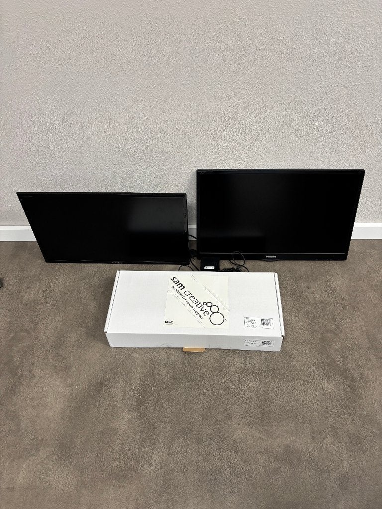 Samsung + Philips monitor incl. beugel voor 2 monitoren, Computers en Software, Samsung + Philips, DVI, IPS, Ophalen of Verzenden