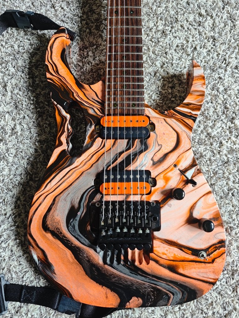 Ibanez RG7420 (2000) Swirl w/Fretlights, Ophalen, Gebruikt, Solid body, Ibanez