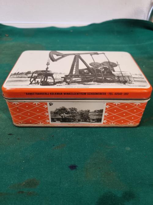 blik banketbakkerij schoonbeek vintage, Verzamelen, Ophalen of Verzenden