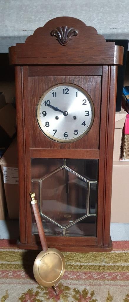 Vintage jaren 50 bakregulateur klok wandklok, Antiek en Kunst, Antiek | Klokken, Ophalen