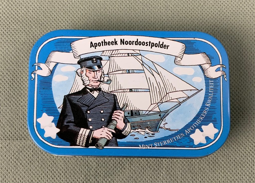Pillendoosje / Medicijndoosje apotheek Noordoostpolder blauw, Verzamelen, Ophalen of Verzenden, Gebruikt, Overige, Overige merken