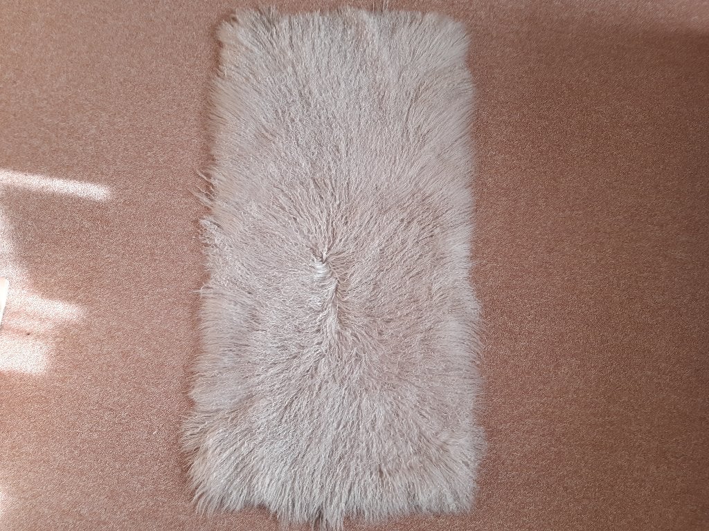 Schapenvellen Afghaans Lam Tibetaans Zilvergrijs 1 Tafel, Huis en Inrichting, 100 tot 150 cm, Nieuw, Grijs, Rechthoekig