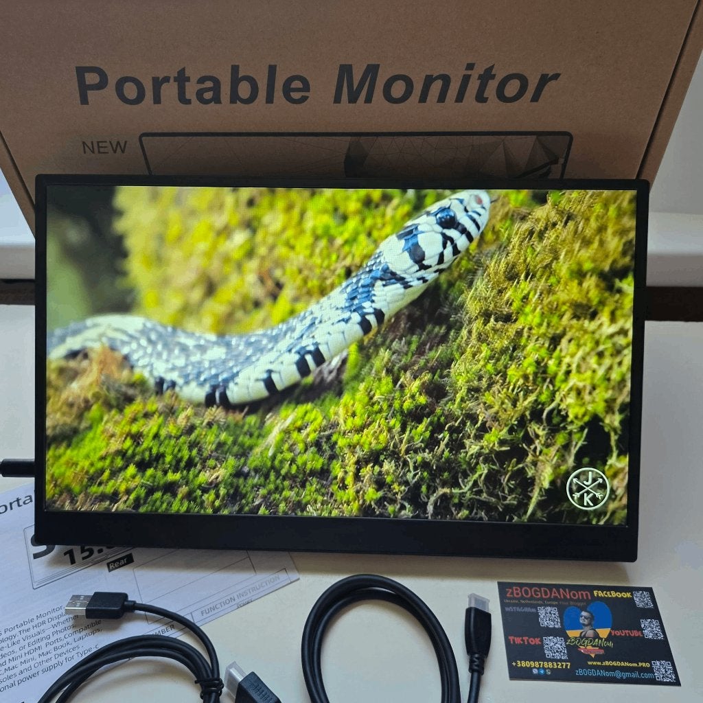 15.4 Inch PORTABLE Monitor for LAPTOP Computer, PlayStation, IPS, Full HD, Ophalen of Verzenden, Zo goed als nieuw