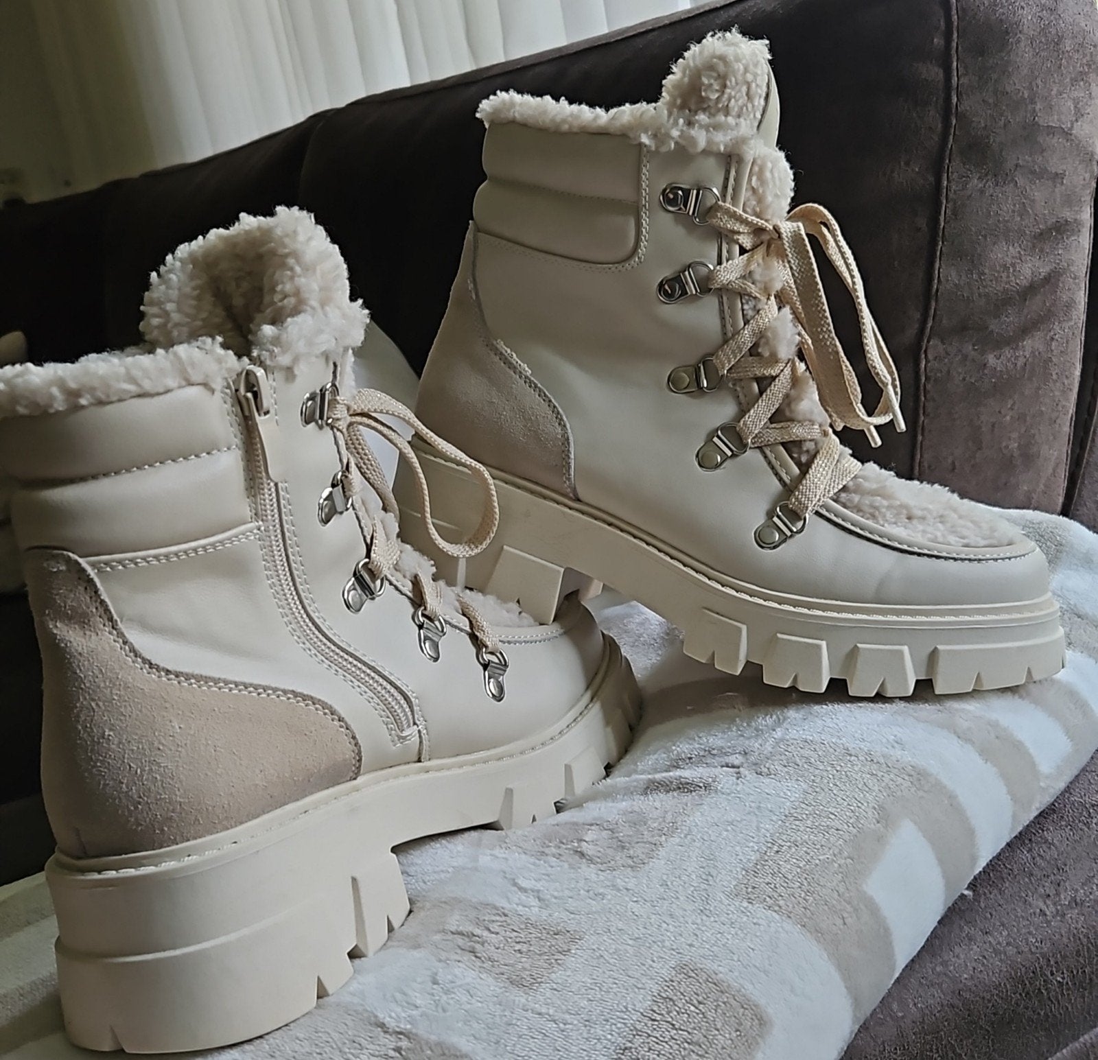 Stoere Hush Puppies Winter boots (Off-White) Maat 39, Ophalen of Verzenden, Nieuw, Beige
