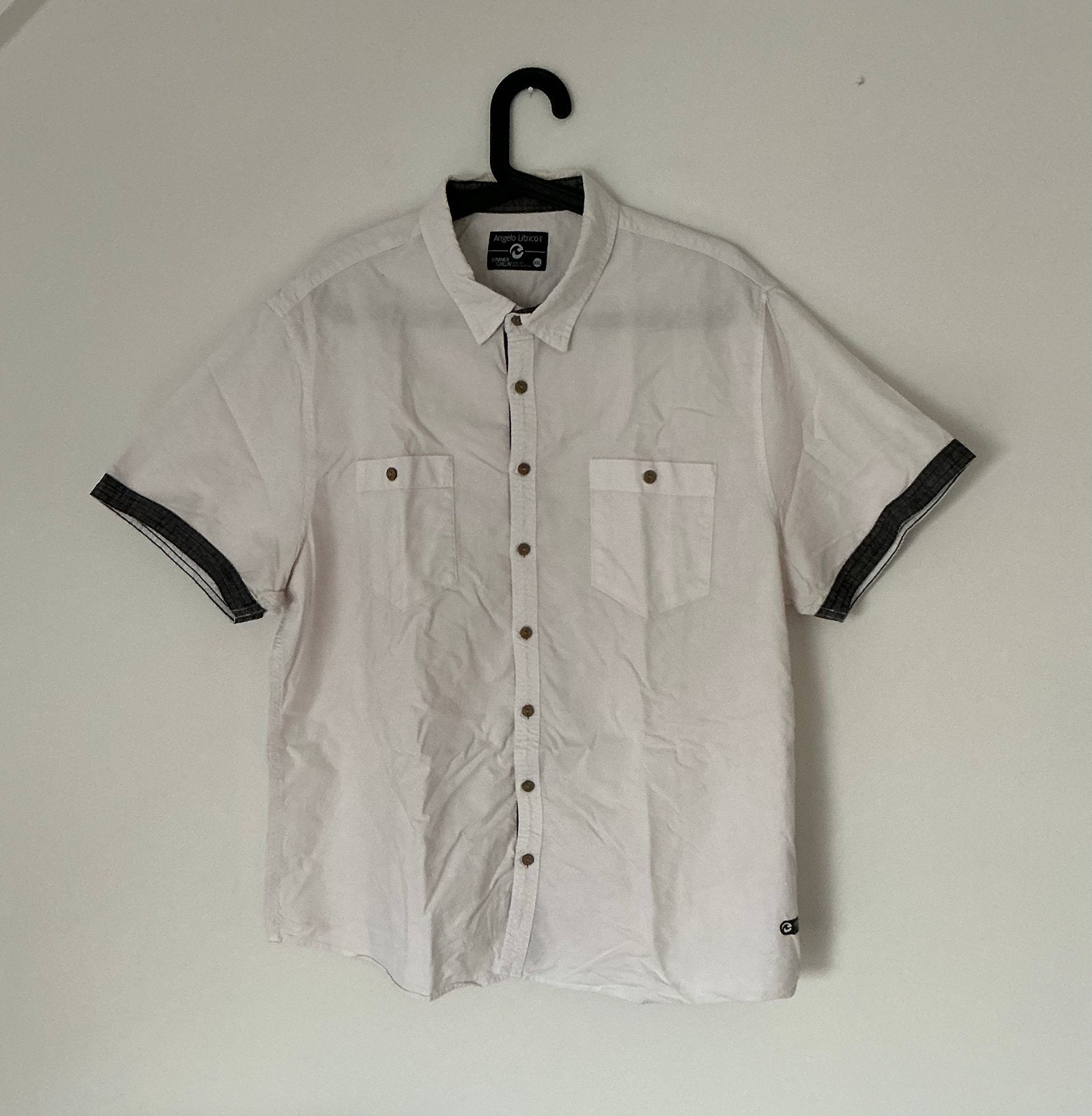 Wit overhemd korte mouwen, xxl, Kleding | Heren, Overhemden, Verzenden, Zo goed als nieuw, Wit, Overige halswijdtes