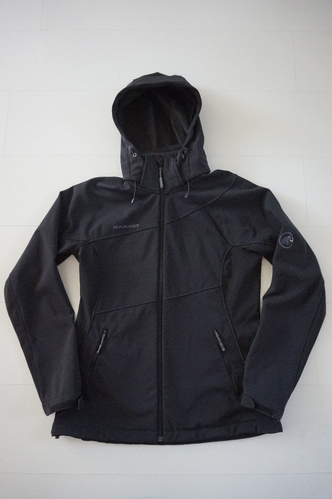 Mammut softshell jas zwart met capuchon en voering maat M, Maat 38/40 (M), Zwart, Ophalen of Verzenden, Zo goed als nieuw