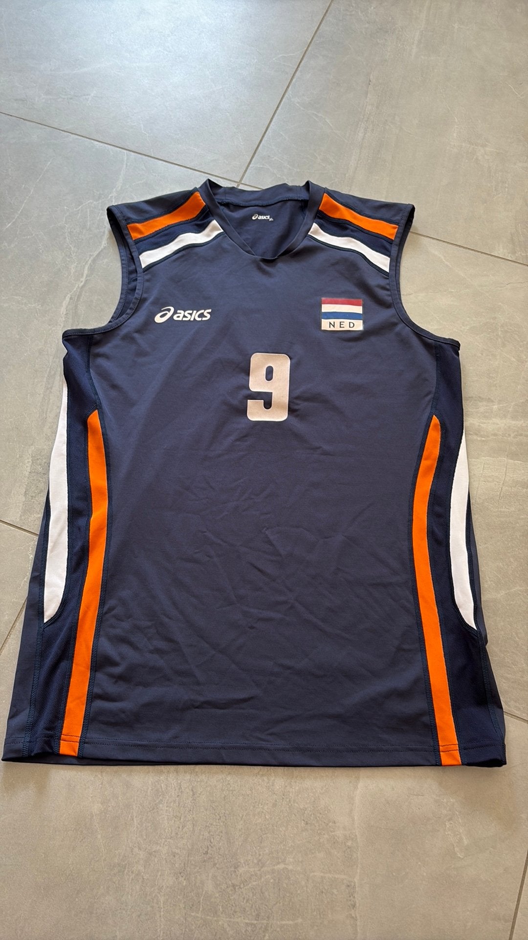 Asics Nederlands Volleybal Team wedstrijdshirt XL origineel, Ophalen of Verzenden, Zo goed als nieuw, Kleding