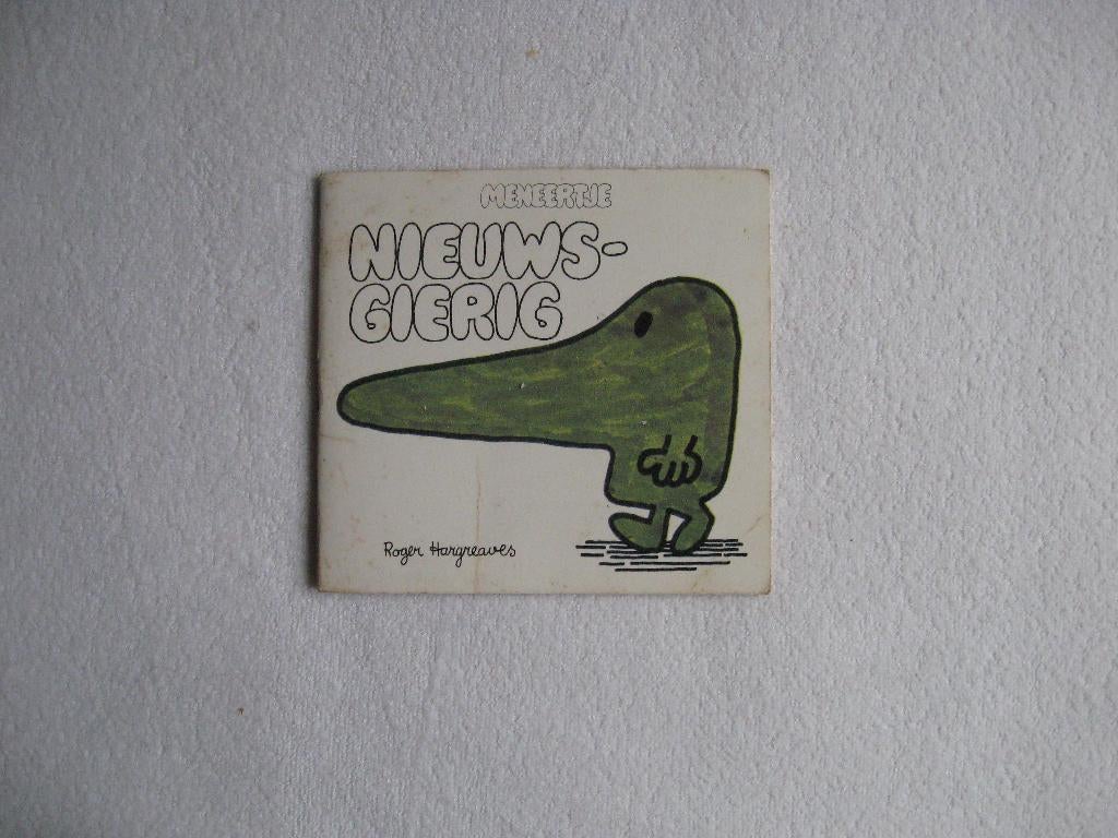 Roger Hargreaves - Meneertje Nieuwsgierig, Verzamelen, Stripfiguren, Gebruikt, Boek of Spel, Overige figuren, Ophalen of Verzenden