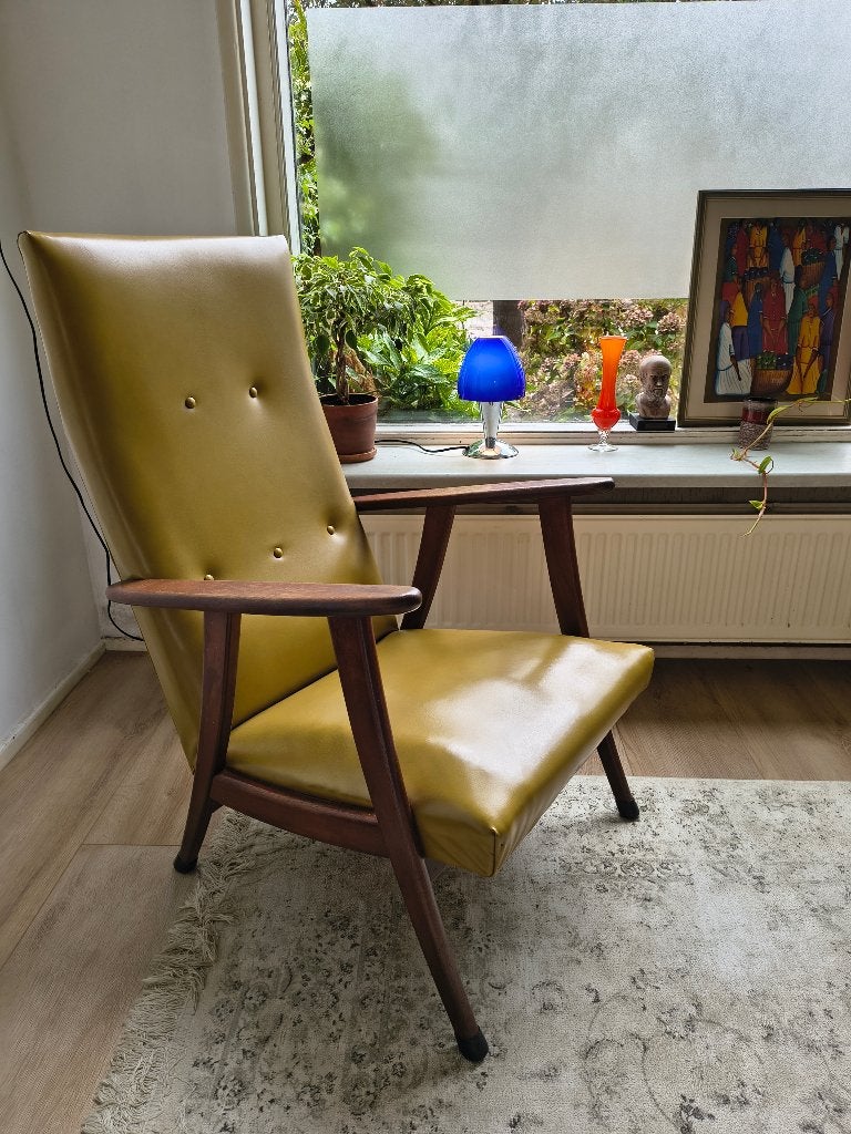 Mid-Century Modern Armchair | Fauteuil, Minder dan 75 cm, Onbekend, Hout, Ophalen of Verzenden