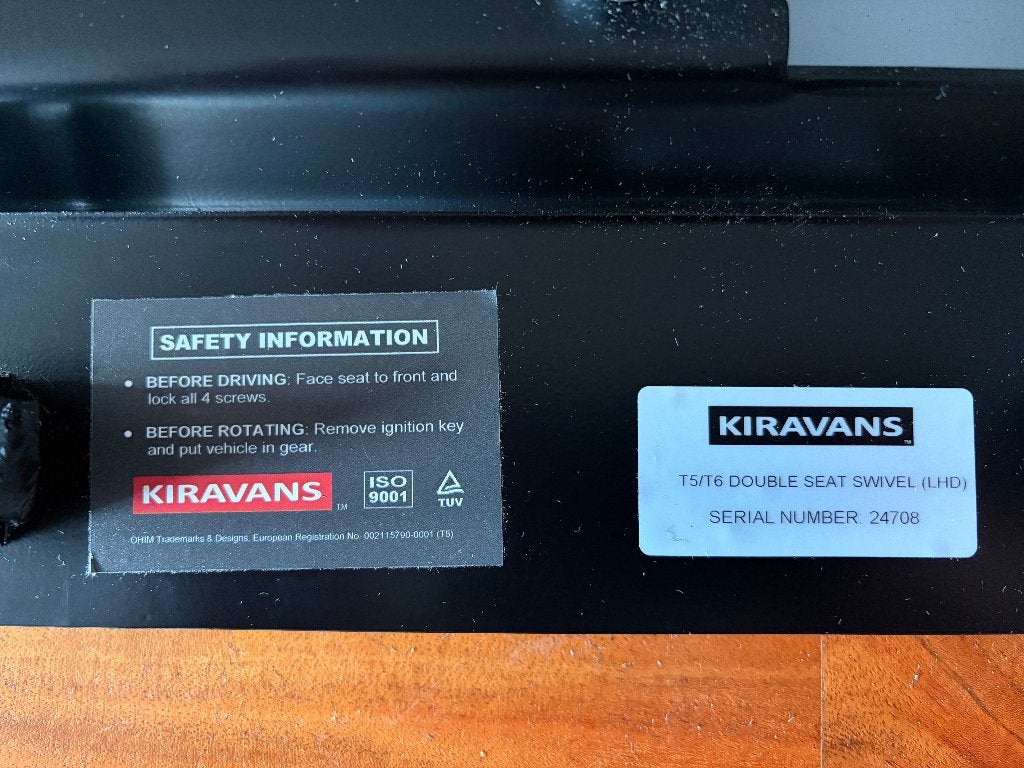 Kiravans Draaiplateau Dubbele Bank VW T5 T6 T6.1 – NIEUW, Ophalen, Kiravans Netherlands BV, Nieuw, Email@kiravans.com