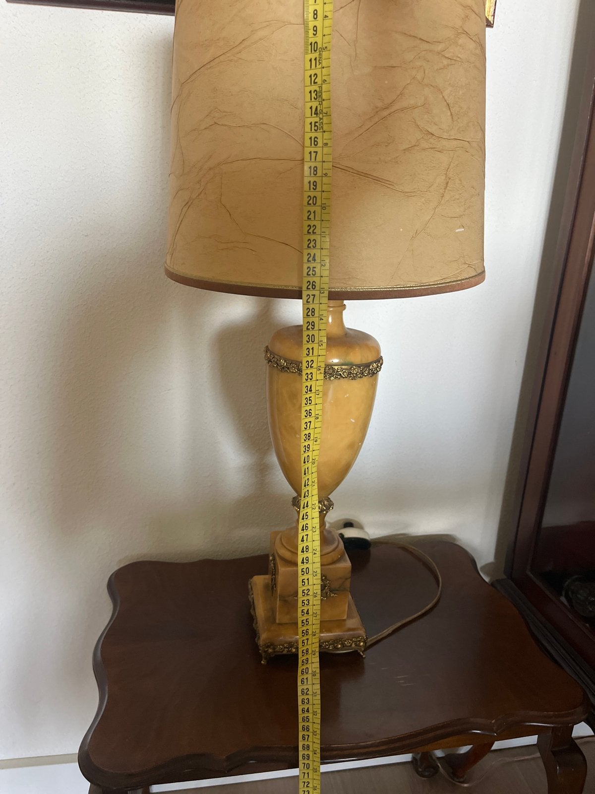 Elegante Onyx tafellamp, 70 cm hoog, Ophalen