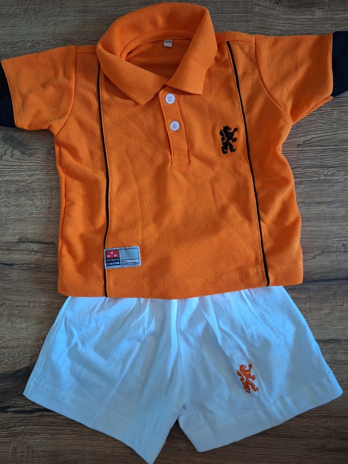 Baby voetbaltenue Nederland oranje 6-8 maanden, Kinderen en Baby's, Babykleding | Maat 68, Jongetje of Meisje, Ophalen of Verzenden