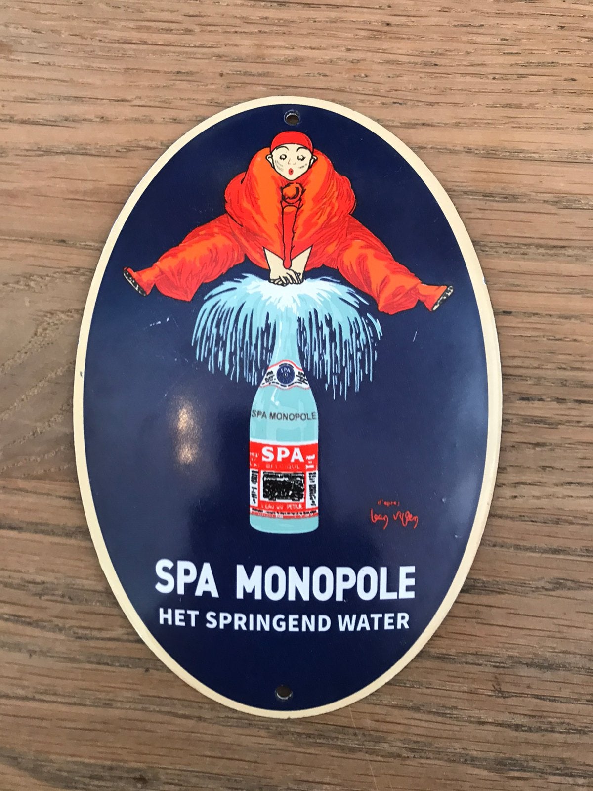 Spa Monopole emaille deurpostje, Ophalen of Verzenden