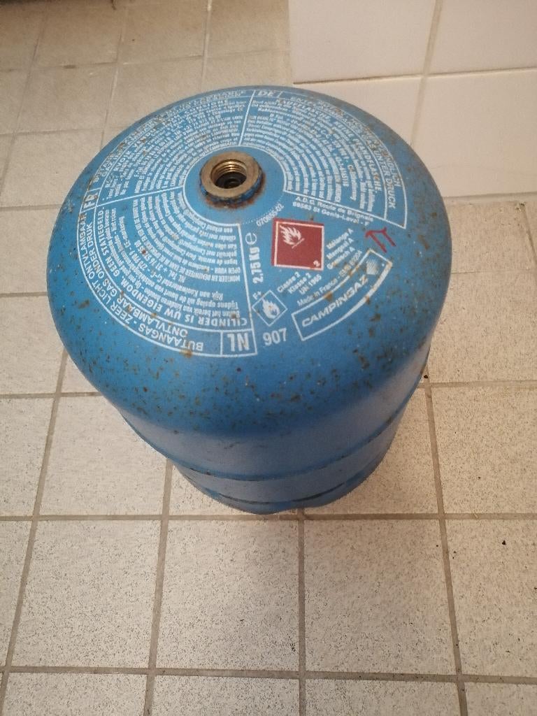Campingaz gasfles type 907 - half vol, Ophalen, Gebruikt