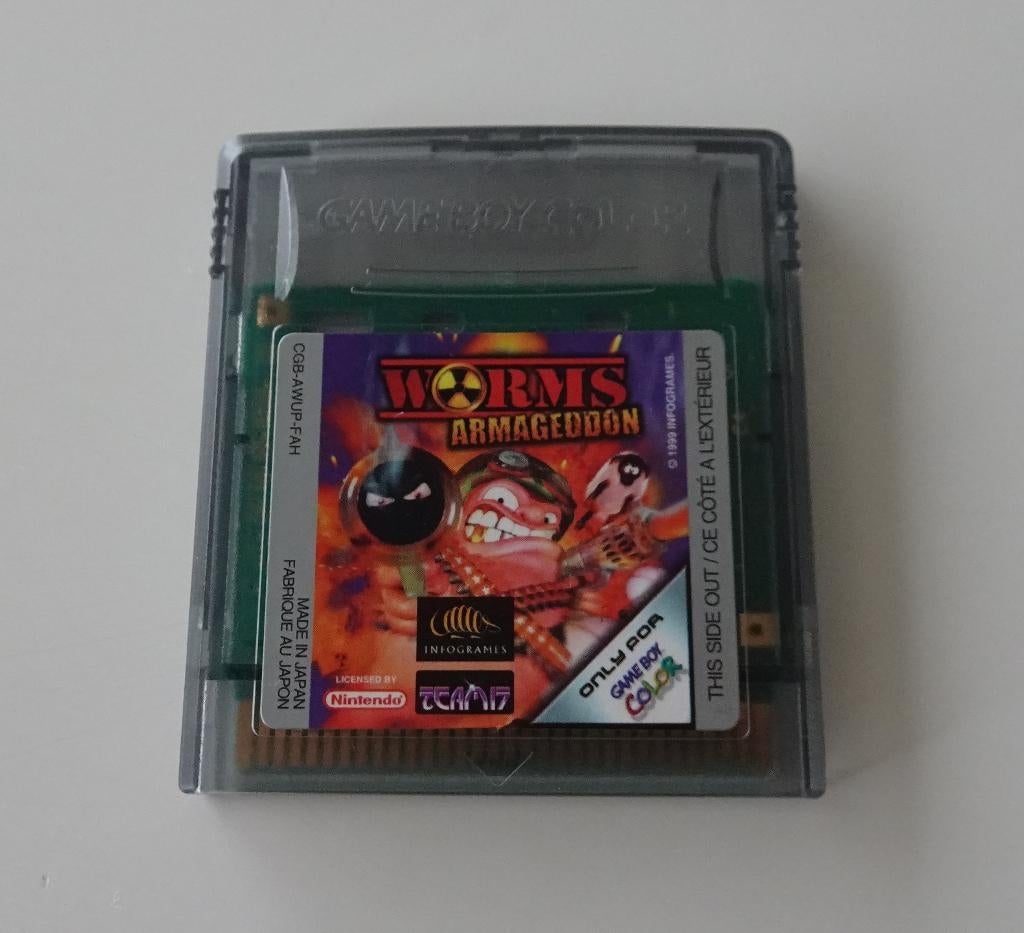 Worms Armageddon voor Nintendo Game Boy Color, Spelcomputers en Games, Games | Nintendo Game Boy, 1 speler, Ophalen, Zo goed als nieuw