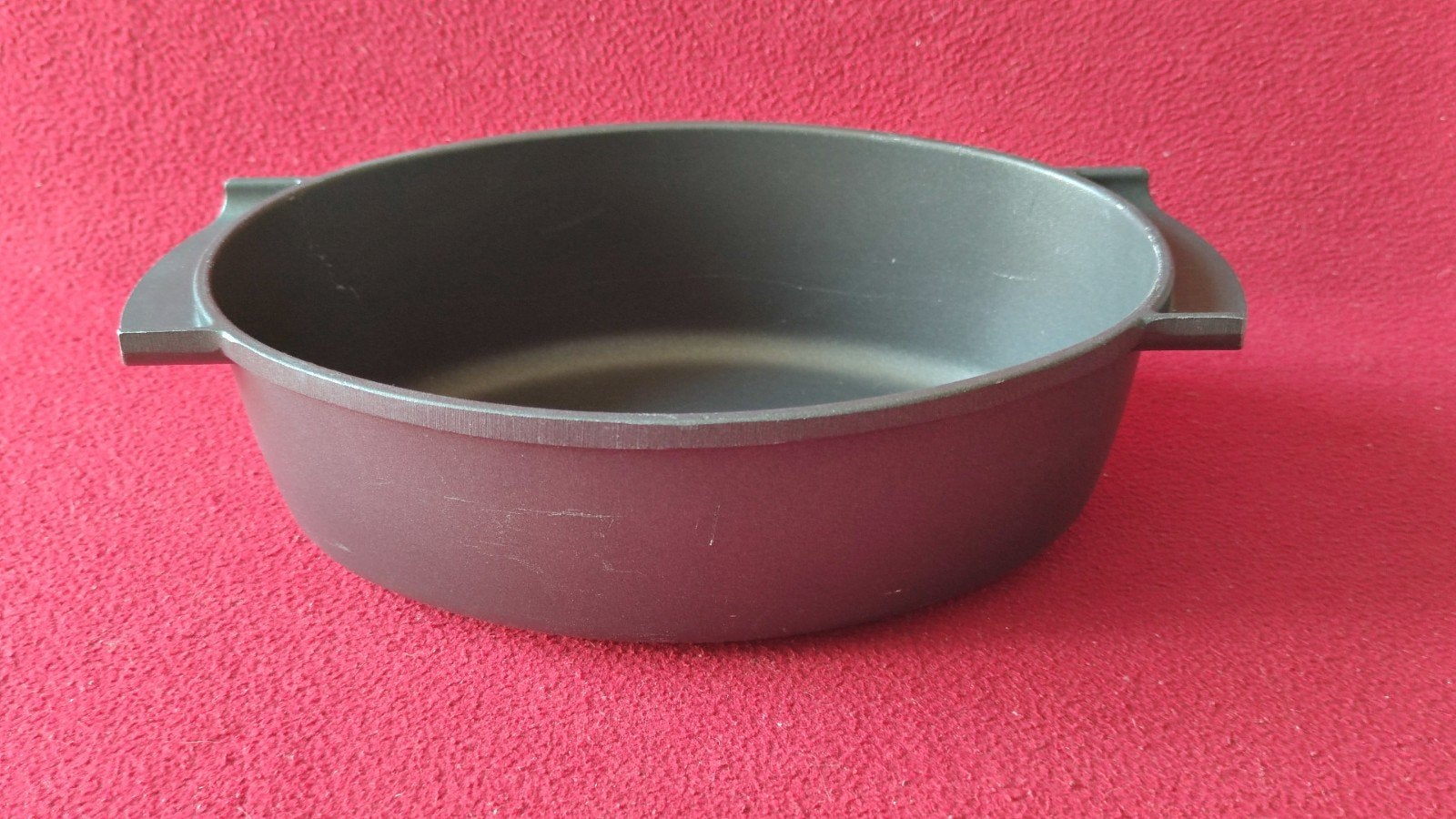 Ovale braadslede van gietaluminium, 30 cm, 1.48 kg, Witgoed en Apparatuur, Ophalen of Verzenden, Gebruikt