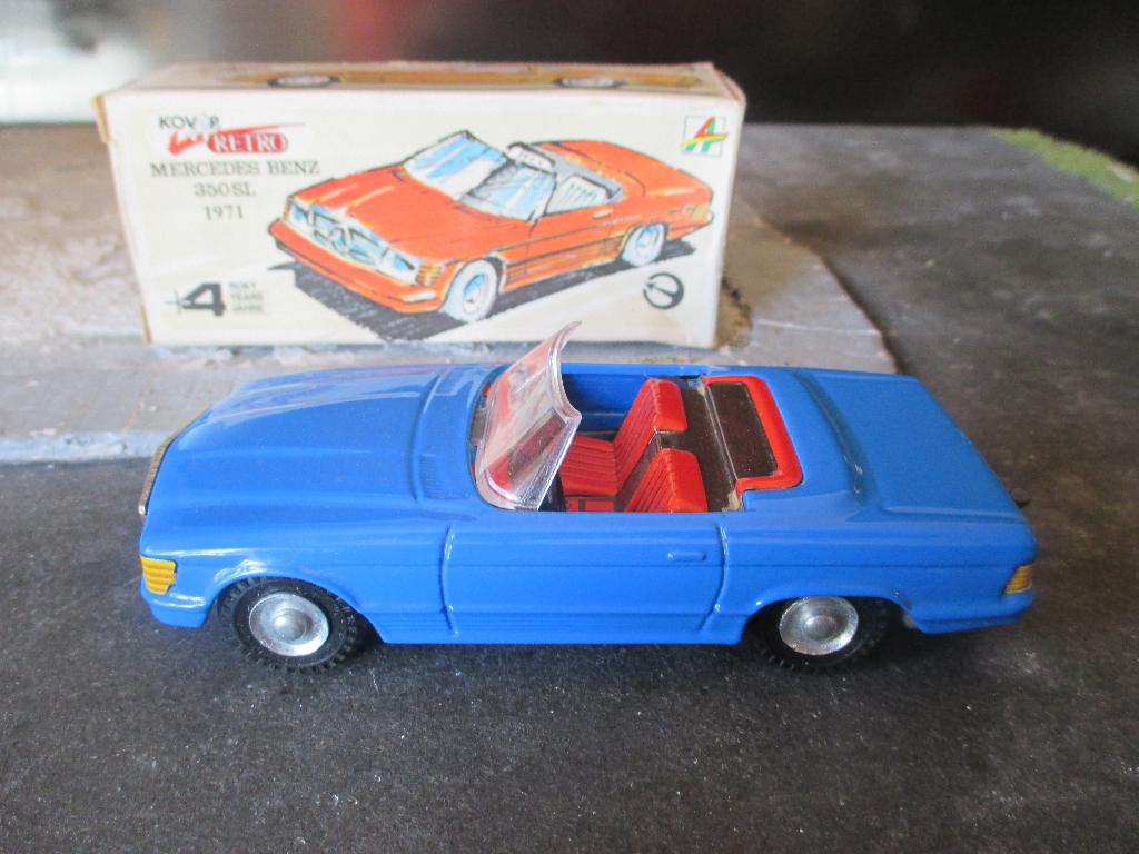 1/35 Mercedes Benz 350 SL R107 CKO Kellermann Replica blauw, Ophalen of Verzenden, Nieuw, Auto, Overige merken