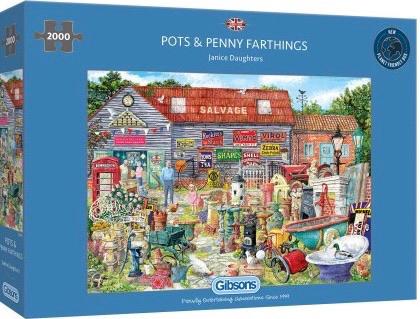 Gibsons - Pots & Penny Farthings - 2000 stukjes, Ophalen of Verzenden, Meer dan 1500 stukjes, Nieuw, Legpuzzel