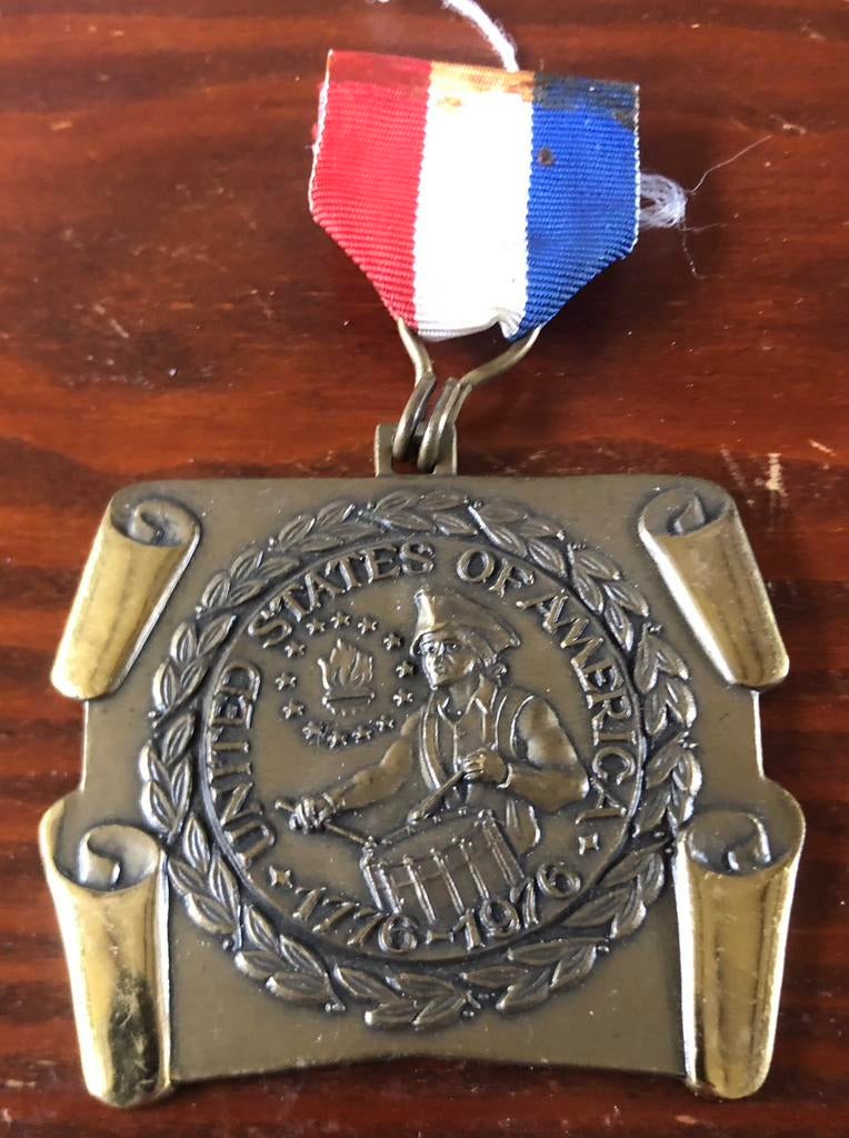 Gedenkmedaille United States of America 200 jaar 1776-1976, Verzenden, Landmacht, Amerika, Lintje, Medaille of Wings
