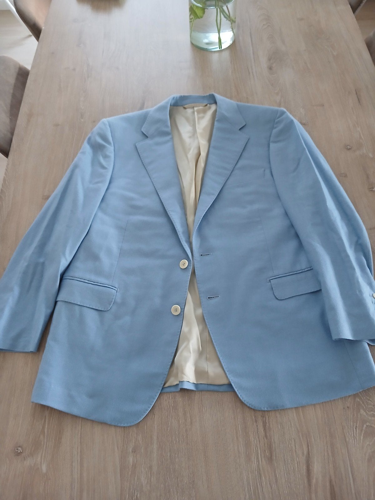 Colombo Pure Cashmere Blazer Maat 50 - Lichtblauw, Zo goed als nieuw, Maat 48/50 (M), Blauw, Colombo
