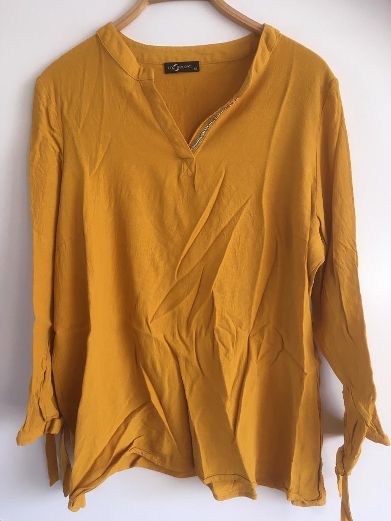 Tuniek okergeel maat 48 top secret, Kleding | Dames, Blouses en Tunieken, Ophalen of Verzenden, Zo goed als nieuw, Maat 46/48 (XL) of groter