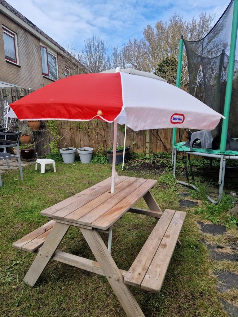 Picknick-water-zandtafel, Gebruikt, Rechthoekig, Hout, Ophalen