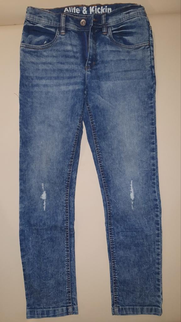 Alife & Kickin Skinny Jeans Blauw Maat 152 Zo goed als nieuw, Jongen of Meisje, Ophalen of Verzenden, Zo goed als nieuw, Alife & Kickin
