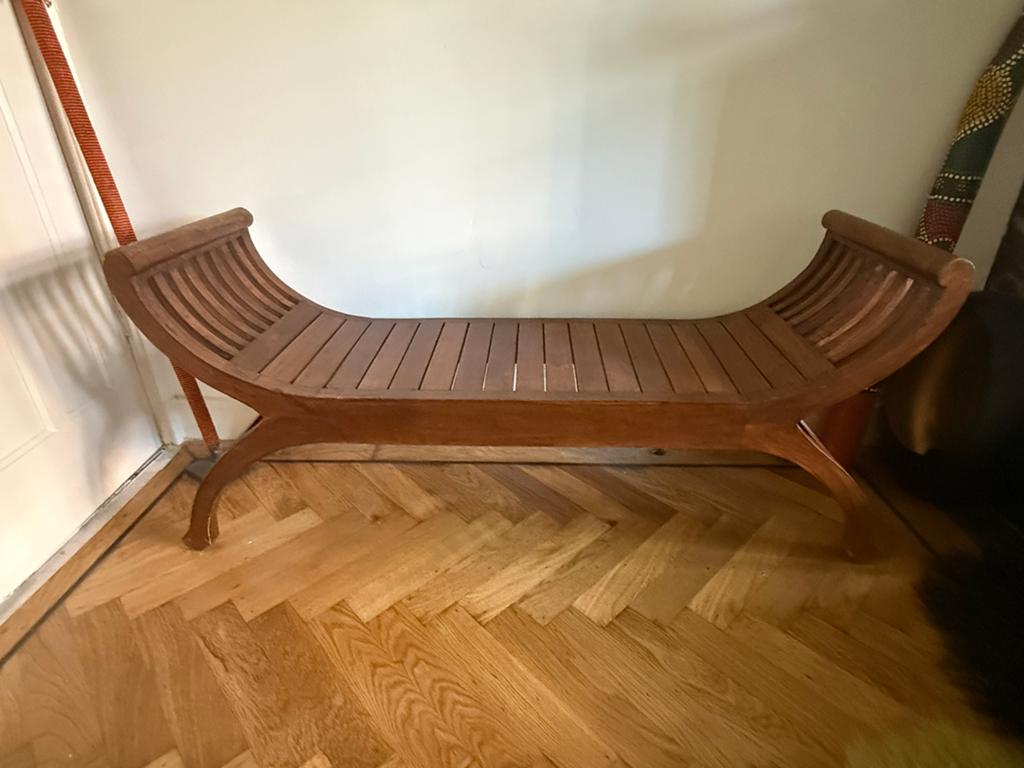 Prachtig hardhouten bankjes, Ophalen, Hout