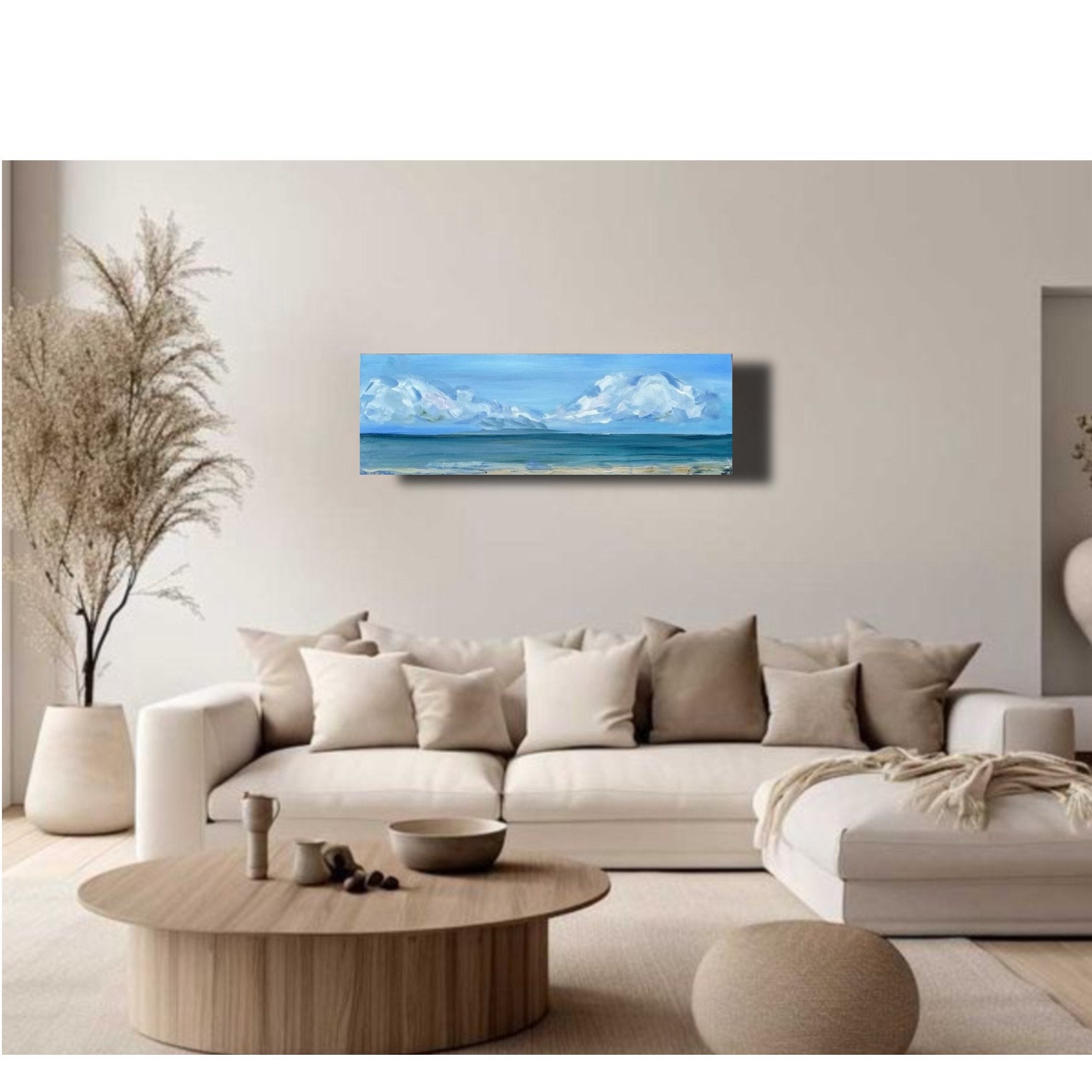 Aan zee, uitwaaien, kunst, canvas origineel, atelier, Ophalen, Minder dan 50 cm, Schilderij