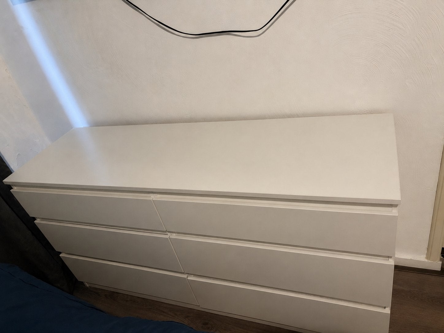 MALM IKEA Witte ladekast met 6 lades, Ophalen, Overige materialen, Gebruikt, 100 tot 150 cm