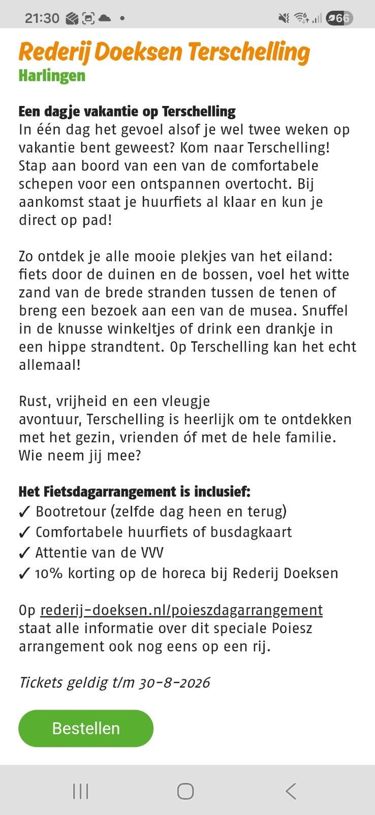 3x dagretour Terschelling, Drie personen of meer, Overige soorten, Pretpark
