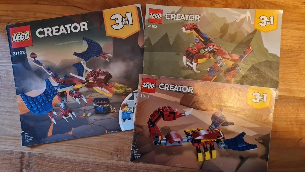 Lego creator 31102 vuurdraak 3 in 1, Ophalen of Verzenden