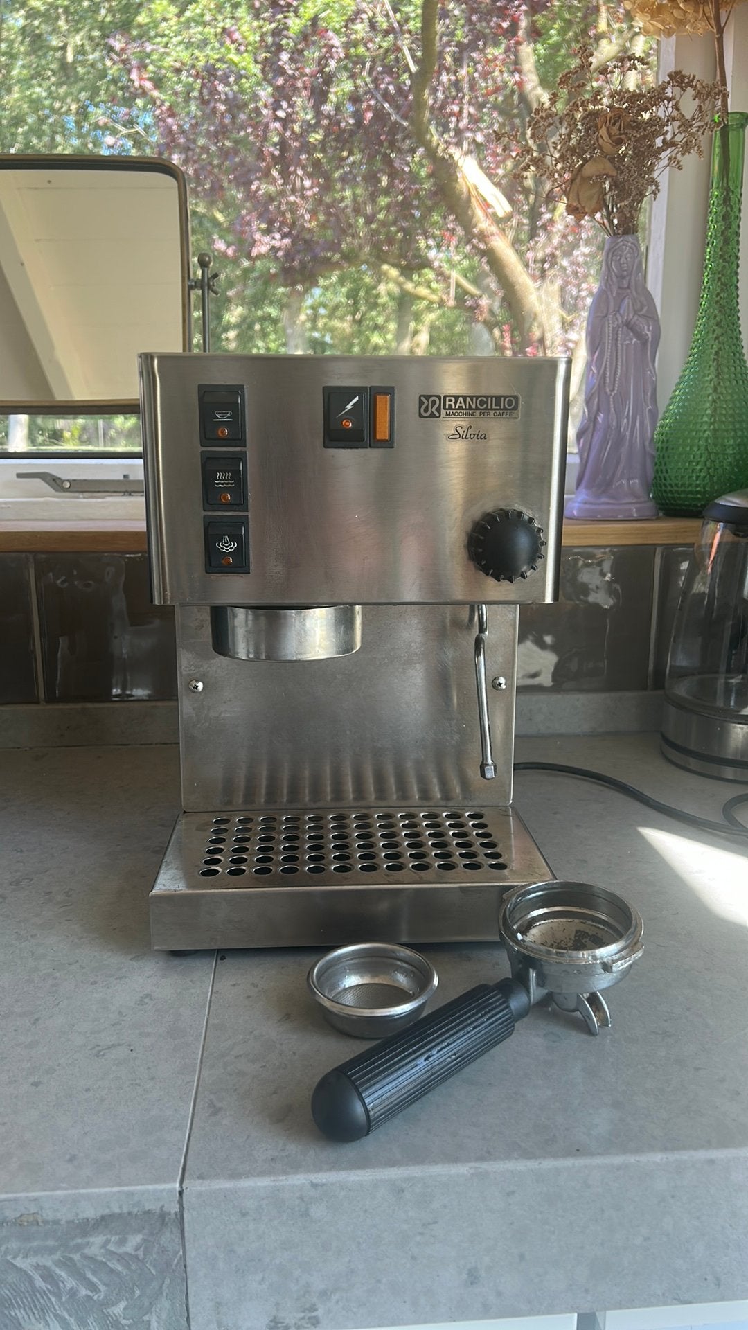 Rancilio Silvia Espressomachine - Perfecte Espresso Thuis, Gebruikt, Espresso apparaat, Gemalen koffie, 1 kopje