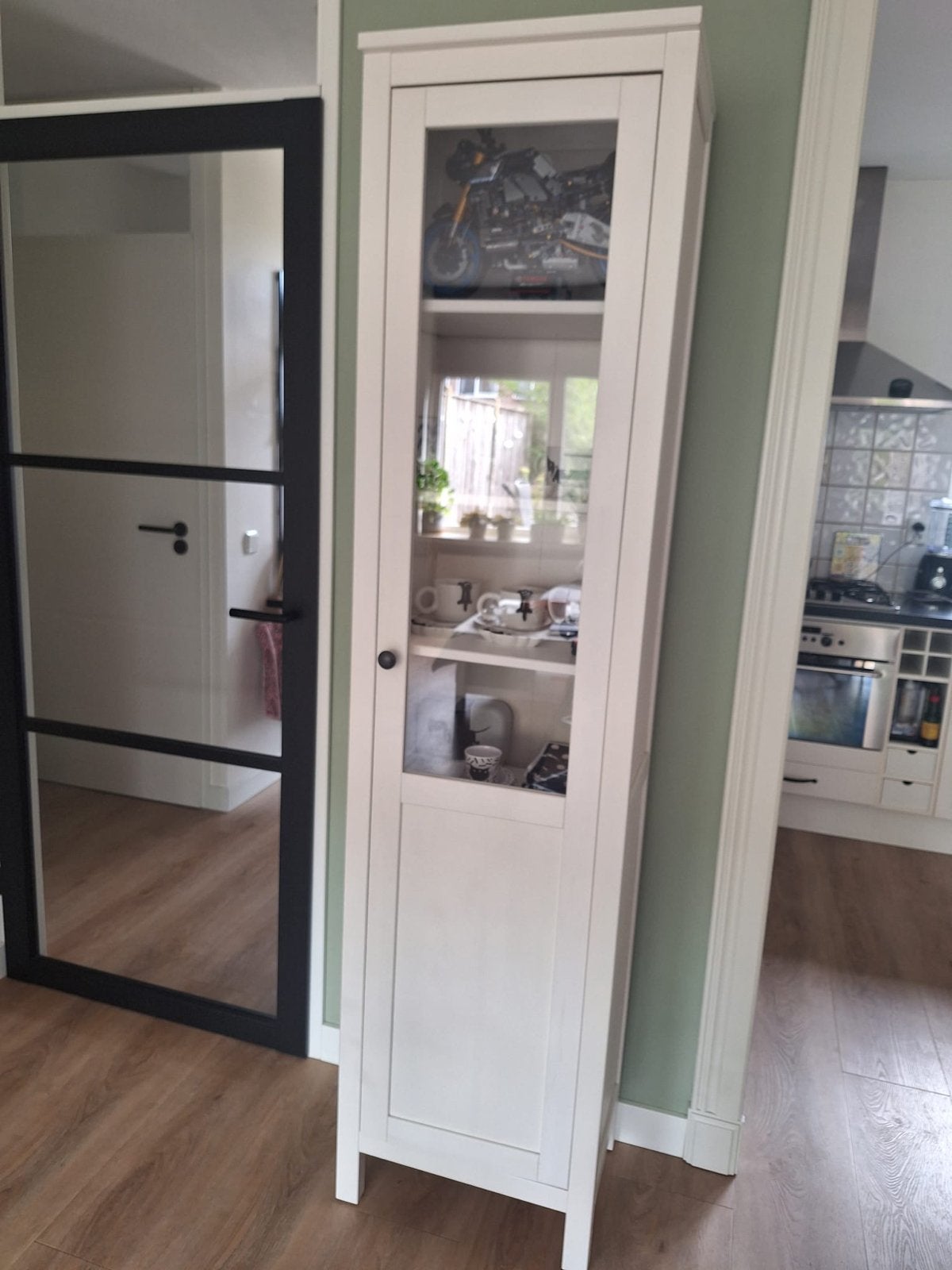 IKEA Hemnes vitrinekast wit - Zo goed als nieuw, Ophalen, Minder dan 50 cm, Zo goed als nieuw, 150 tot 200 cm