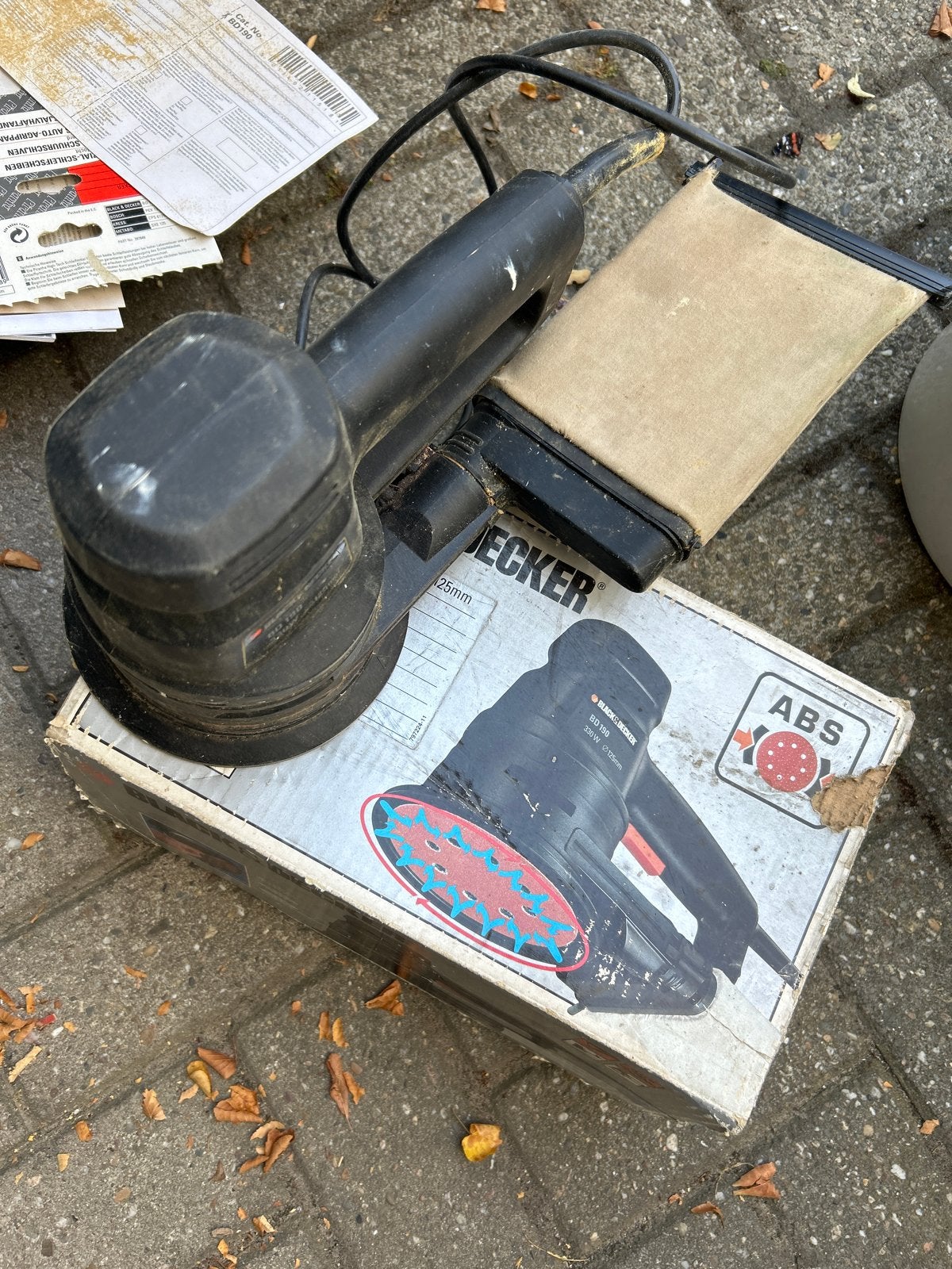 Black&Decker BD190 Excentrische Schuurmachine 330W, Doe-het-zelf en Verbouw, Gereedschap | Schuurmachines, Ophalen of Verzenden