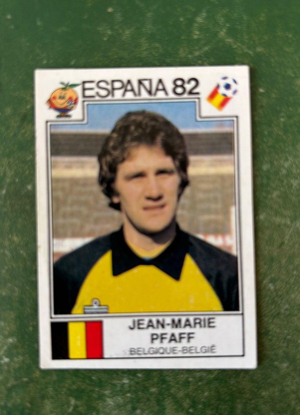 Panini plaatje Jean-Marie Pfaff Belgie WK 82, Ophalen of Verzenden