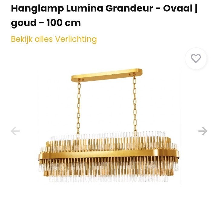 Mooie hanglamp Erik kuster style, Ophalen, Goud, Zo goed als nieuw, Hanglamp