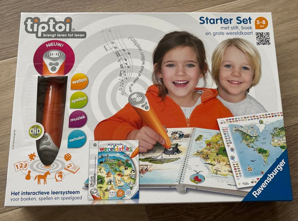 Tiptoi starter set met stift, boek en wereldkaart - Ongebrui, Kinderen en Baby's, Ophalen of Verzenden, Nieuw, Taal en Lezen, Met geluid