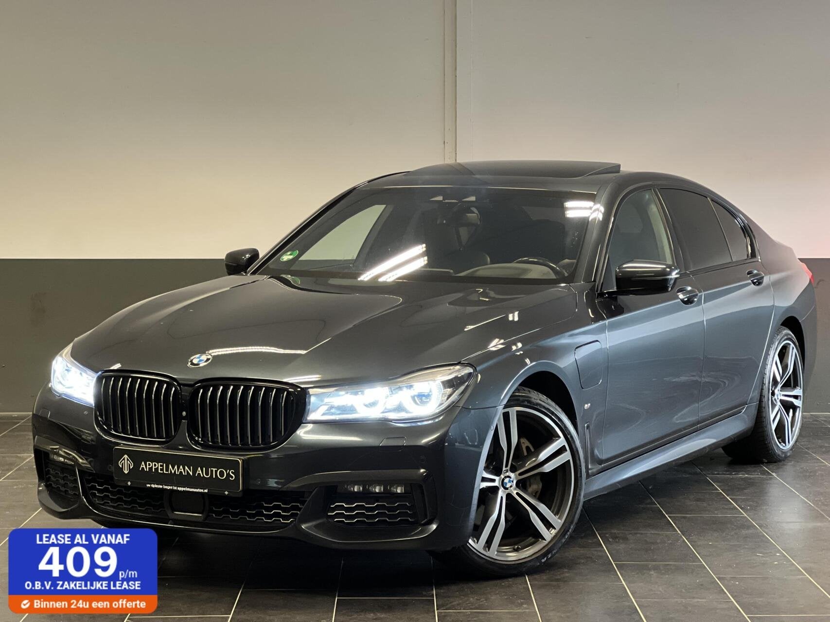 BMW 7-serie 740e iPerformance High Executive|360Camera|Softc, Auto's, Automaat, 1998 cc, Achterwielaandrijving, Zwart