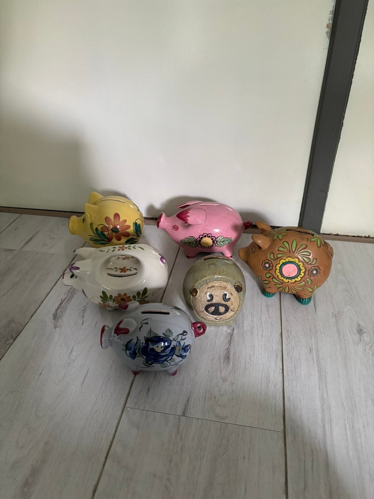 Vintage keramische spaarvarkens – jaren ’60/’70, Verzamelen, Spaarpotten, Ophalen of Verzenden, Zo goed als nieuw, Steen, Aardewerk of Keramiek