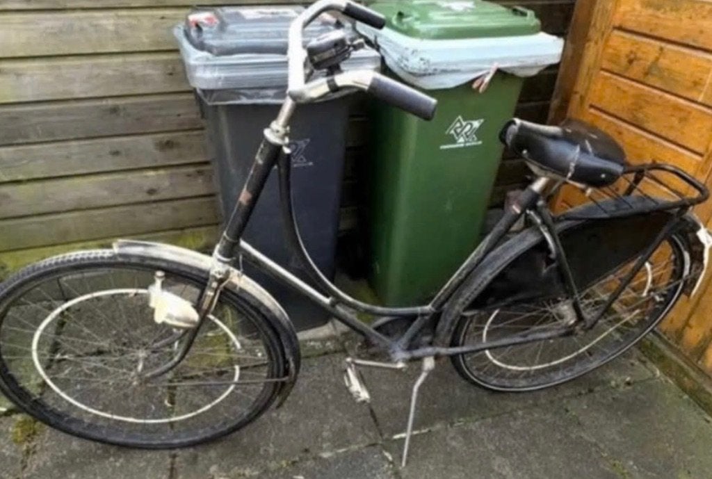 opoefiets omafiets stationsfiets, Fietsen en Brommers, Fietsen | Heren | Herenfietsen, Terugtraprem, Gebruikt, 53 tot 57 cm, Ophalen