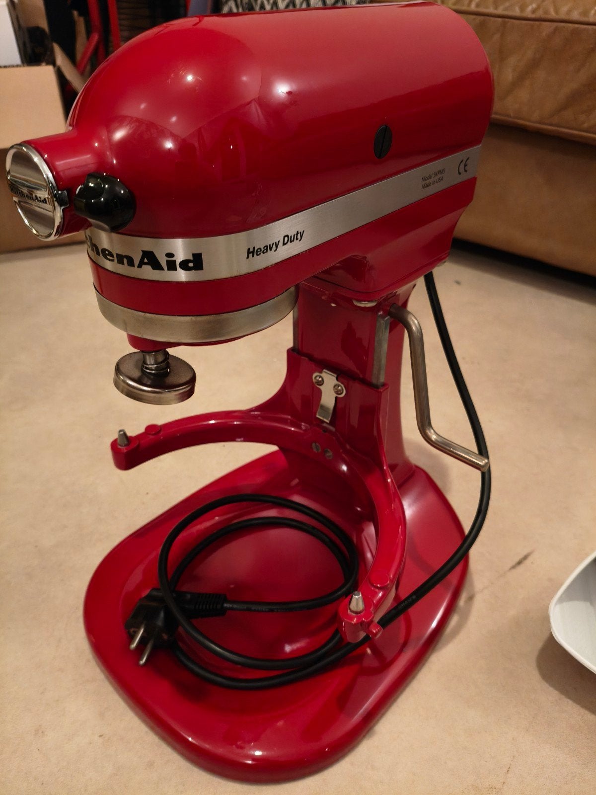 KitchenAid Heavy Duty 5KPM5 (K5) Kersenrood + Citruspers, 4 liter of meer, Ophalen, Zo goed als nieuw, 3 snelheden of meer