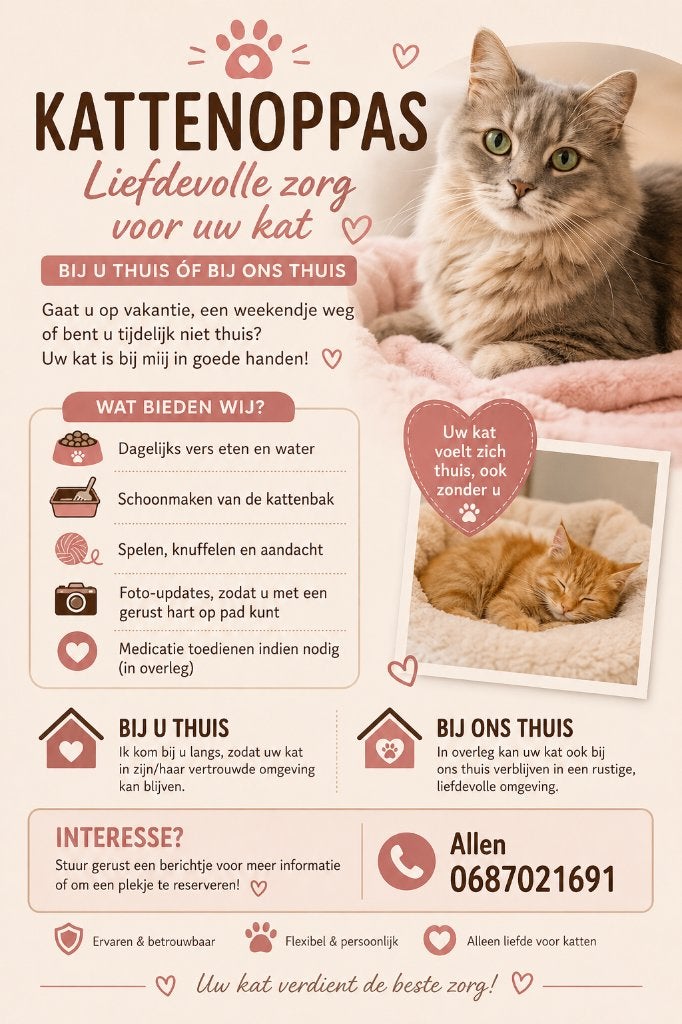 Angels Kattenoppas & Hondenoppas bij u thuis /bij ons thuis, Particuliere oppas