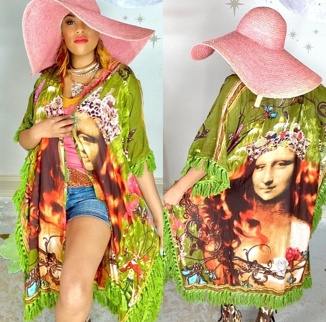 kimono met mona lisa, Kleding | Dames, Ophalen of Verzenden, Nieuw